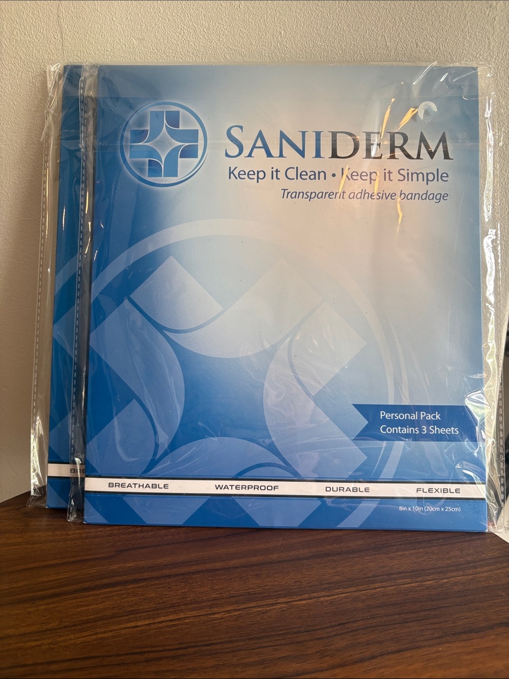 *2 PACK* Transparent Adhesive Bandage - Blue Personal Pack